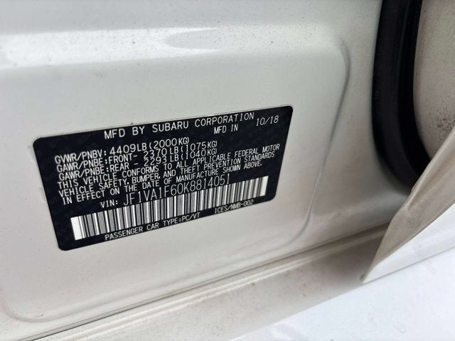 2019 Subaru WRX Premium