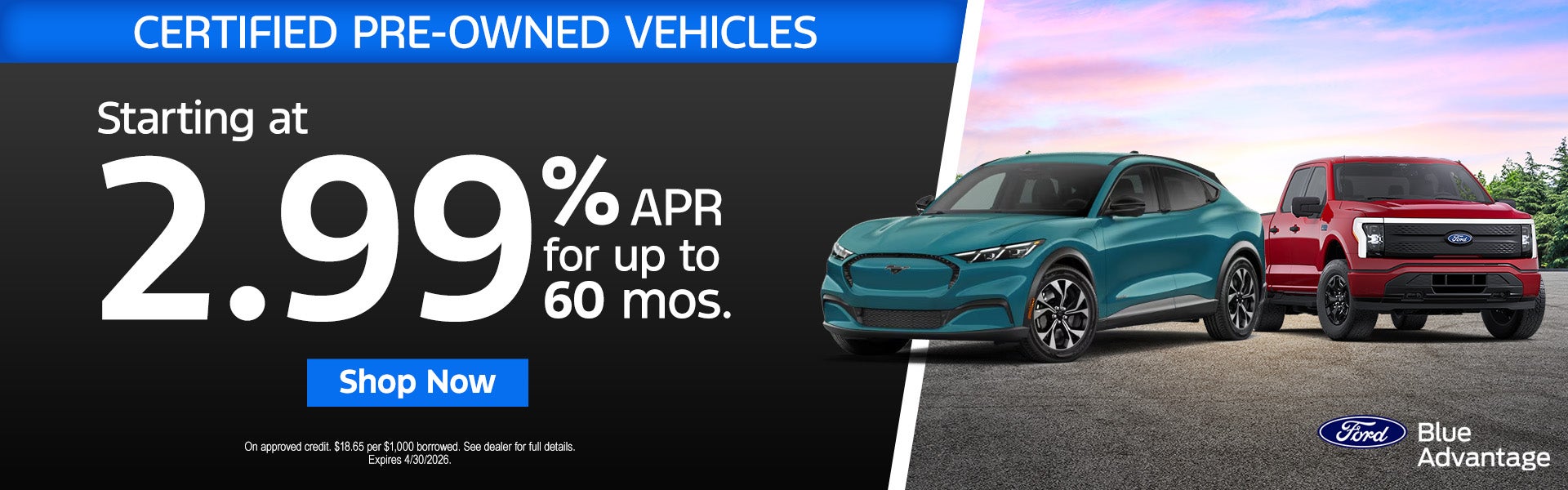 special on certified pre-owned vehicles