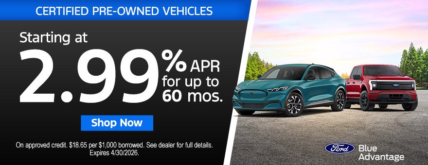 special on certified pre-owned vehicles